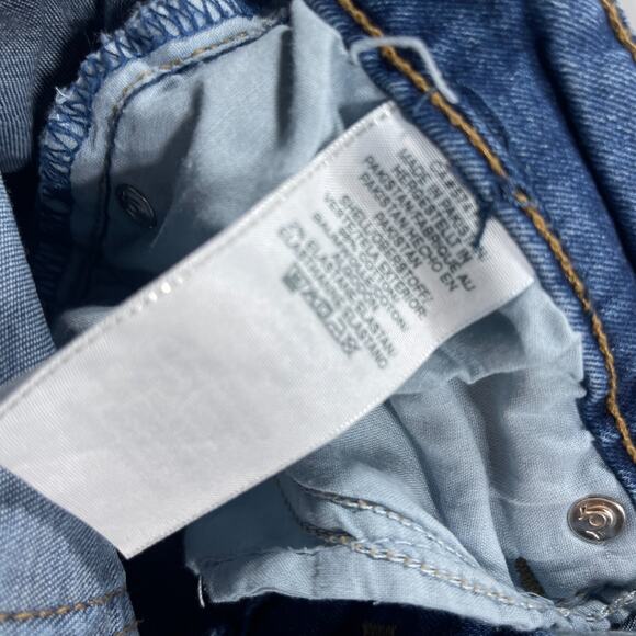 True Religion Stella Jeans Women 32 Mid Rise‎ Skinny Blue Denim Raw Hem Stretch - Picture 11 of 13